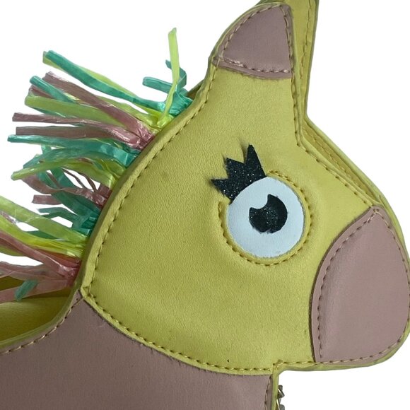 B. Rosy Piñata Horse Crossbody Bag Purse Kid Pastel Rainbow Fun Party 8.5"x9"x3" - Picture 2 of 10